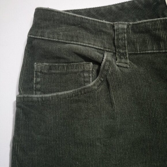 St. John's Bay Stretch Ladies Size 12 Olive Green Straight Legs Corduroy Pants - Picture 6 of 12
